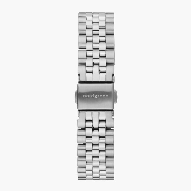 ST18POSI5LSI &18mm 5-link silver watch band
