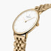NR36GO5LGOXX NR40GO5LGOXX &Native men's watch with white face in gold with 5-link straps