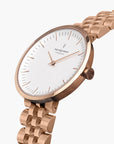 Infinity - BUNDLE White Dial Rose Gold | Rose Gold 5-Link / Grey Leather Straps