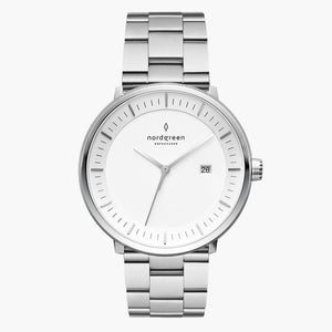 PH36SI3LSIXX PH40SI3LSIXX &Philosopher men's watch with white dial in silver with 3-link straps