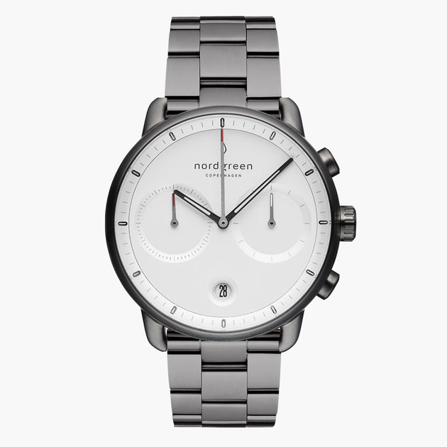 Pioneer | White Dial - 3-Link
