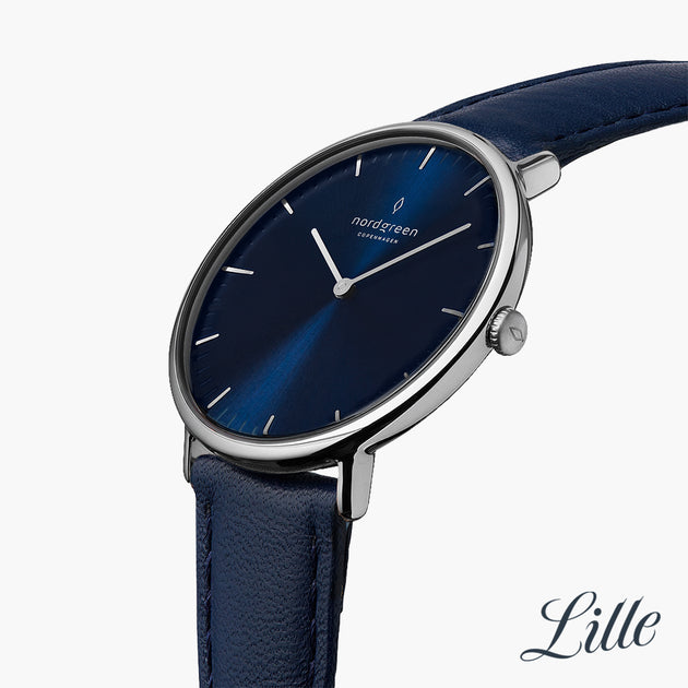 Native Navy Dial Navy Blue Leather