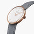 IN32RGLEGRXX &Infinity rose gold women's watch with grey leather straps