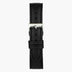 ST14POSIVEBL &14mm vegan leather watch straps in black with silver buckle