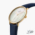 NR28GOVENAMP NR32GOVENAMP &Native mother of pearl watch in gold with blue vegan strap