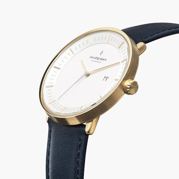 Philosopher - BUNDLE White Dial Gold | Brown / Black / Navy Straps