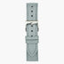 ST14POSIVEDG &14mm vegan leather watch straps in grey with silver buckle