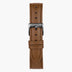ST14POGMVEBR &14mm vegan leather watch straps in brown with gunmetal buckle