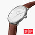 PH36SILEBRXX PH40SILEBRXX &Philosopher men's tan leather watch in silver with white dial
