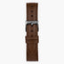 ST14POGMLEBR &14mm leather watch straps in brown with gunmetal buckle