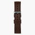 ST14POGMLEDB &14mm leather watch straps in dark brown with gunmetal buckle