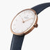 IN32RGLENAXX IN40RGLENAXX &Infinity rose gold women's watch with blue leather straps