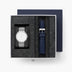 Infinity - BUNDLE White Dial Silver | Silver 5-Link / Navy Leather Straps