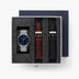 Native - BUNDLE Navy Dial | Silver 5-Link/ Brown Leather / Black Leather Straps