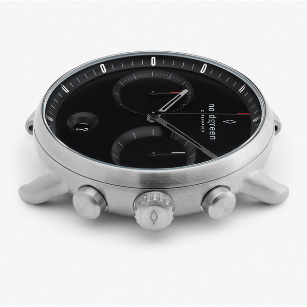 Pioneer - BUNDLE Black Dial Silver | Brown Leather / Black Leather / Silver Mesh Straps