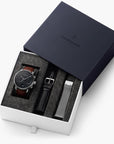 Pioneer - BUNDLE Black Dial Silver | Brown Leather / Black Leather / Silver Mesh Straps