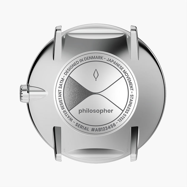 Philosopher - BUNDLE White Dial Silver | Silver 3-Link / Brown Leather Straps