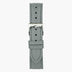 ST14POSILEGR &14mm leather watch straps in grey with silver buckle