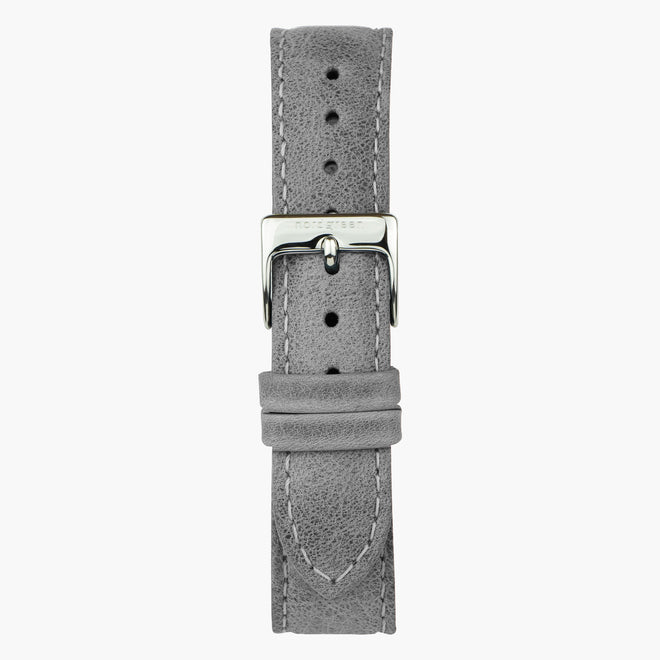 ST20POSILEGR &20mm watch band in patina grey with silver buckle
