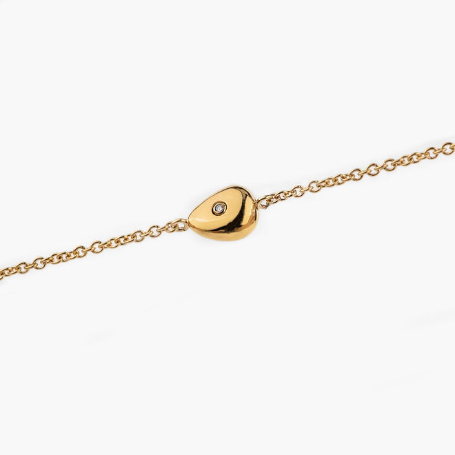 14Kt Yellow Gold Leather Bracelet Design by KAJ Fine Jewellery Men